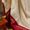 Adorning Off White Soft Silk Saree With Captivating Blouse Piece