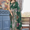 Majesty Dark Green Soft Silk Saree With Desirable Blouse Piece