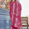 Adoring Dark Pink Soft Silk Saree With Conflate Blouse Piece