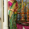 Excellent Dark Green Soft Silk Saree With Desultory Blouse Piece