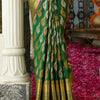 Excellent Dark Green Soft Silk Saree With Desultory Blouse Piece