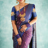 Fancifull Purple Soft Silk Saree With Hypnotic Blouse Piece