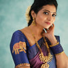 Fancifull Purple Soft Silk Saree With Hypnotic Blouse Piece