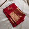 Assemblage Red Soft Banarasi Silk Saree With Delightful Blouse Piece
