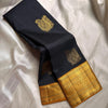 Gorgeous Black Soft Silk Saree With Beautiful Blouse Piece