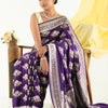 Refreshing Purple Soft Silk Saree With Pretty Blouse Piece