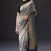 Adorning Black Soft Silk Saree With Prettiest Blouse Piece