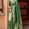 Enchanting Green Soft Silk Saree With Aplomb Blouse Piece