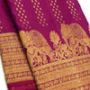 Desultory Dark Pink Soft Banarasi Silk Saree With Bewitching Blouse Piece