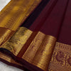 Assemblage Wine Soft Banarasi Silk Saree With Fairytale Blouse Piece