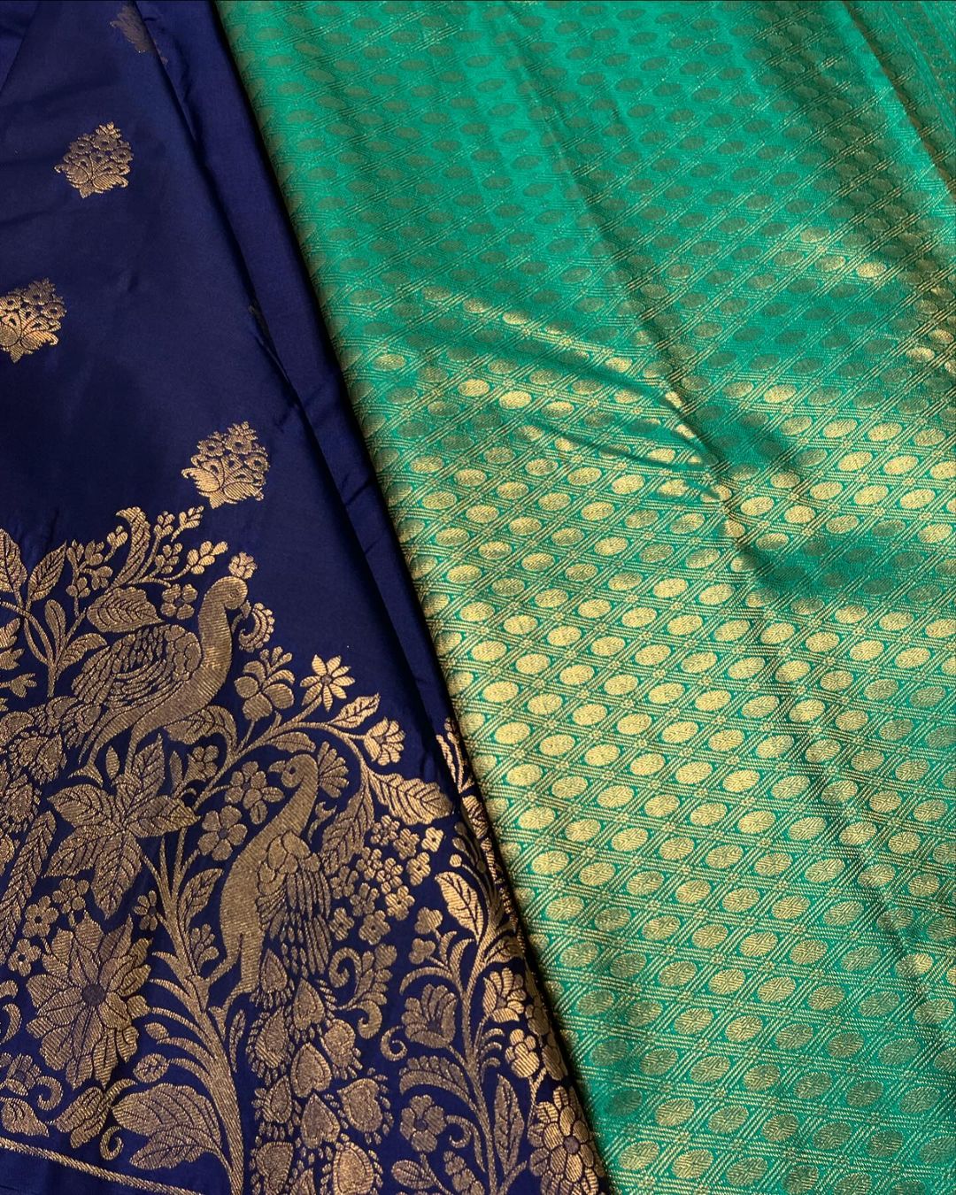 Desiring Navy Blue Soft Banarasi Silk Saree With Invaluable Blouse Piece