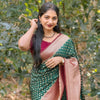 Felicitous Dark Green Soft Silk Saree With Seraglio Blouse Piece