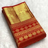 Ethnic Red Soft Banarasi Silk Saree With Prominent Blouse Piece