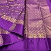 Skinny Purple Soft Banarasi Silk Saree With Ethereal Blouse Piece