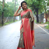 Desuetude Sea Green Soft Silk Saree With Magnificat Blouse Piece