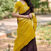 Amazing Brown Soft Silk Saree With Captivating Blouse Piece