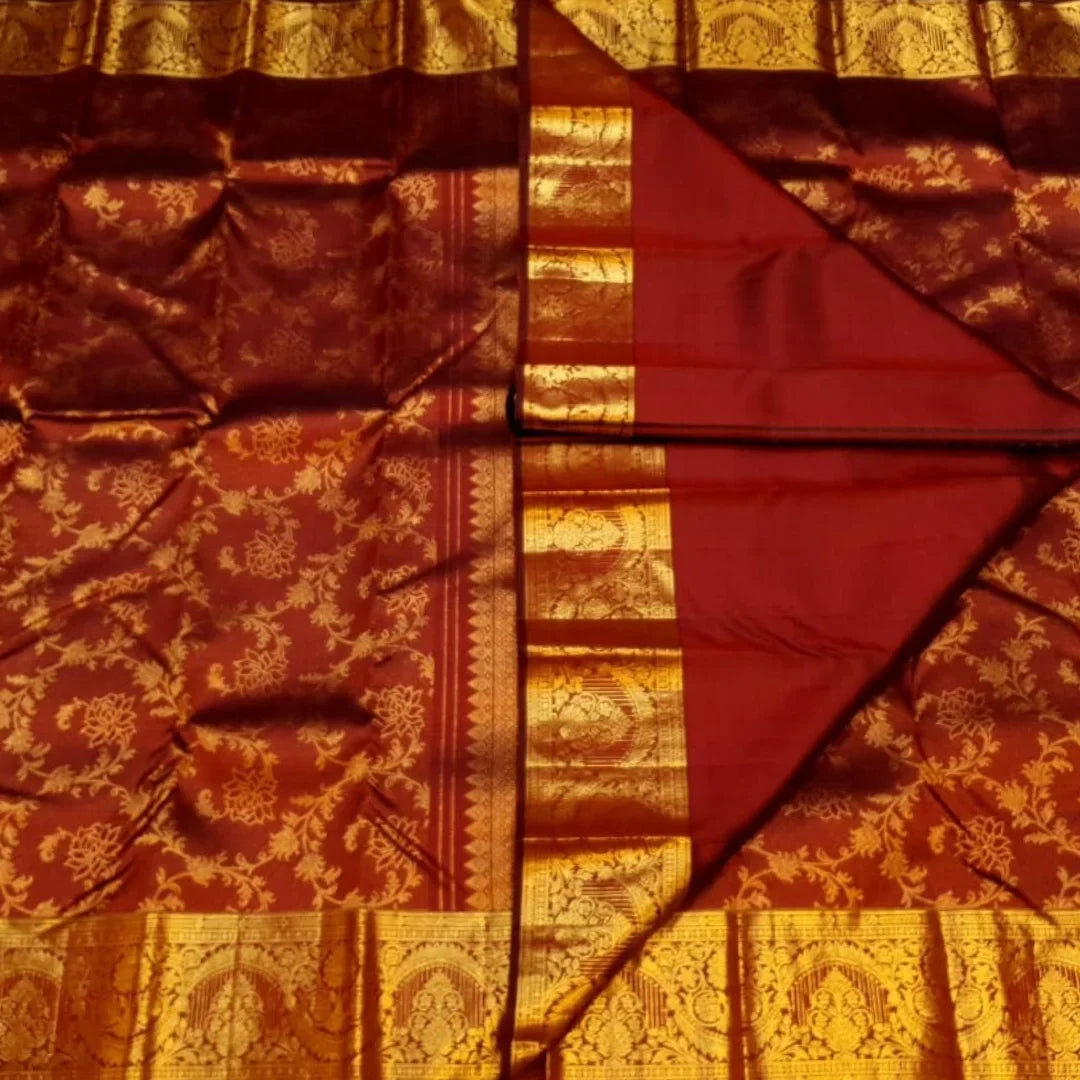 Glowing Wine Soft Banarasi Silk Saree With Quixotic Blouse Piece