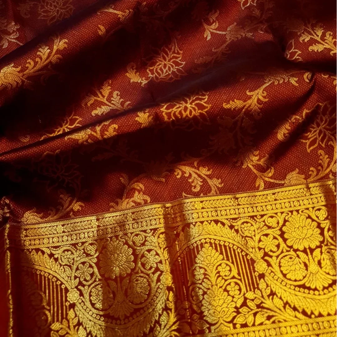 Glowing Wine Soft Banarasi Silk Saree With Quixotic Blouse Piece