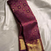 Prettiest Purple Soft Silk Saree With Improbable  Blouse Piece