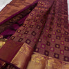Prettiest Purple Soft Silk Saree With Improbable  Blouse Piece