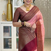 Fantabulous Pink Soft Silk Saree With Attractive Blouse Piece