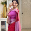 Eclat Red Soft Silk Saree With Blooming Blouse Piece