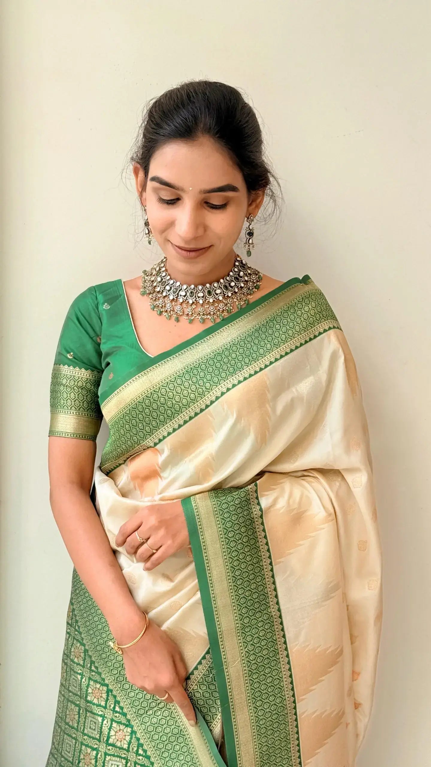 Precious Biege Soft Silk Saree With Stylish Blouse Piece
