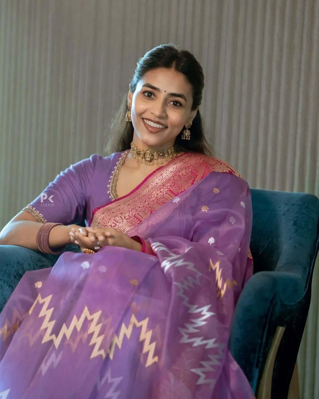 Alluring Lavender Cotton Silk Saree With Stylish Blouse Piece