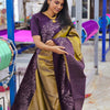 Outstanding Golden Soft Silk Saree With Sumptuous Blouse Piece
