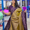 Outstanding Golden Soft Silk Saree With Sumptuous Blouse Piece
