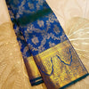 Forbearance Royal Blue Soft Banarasi Silk Saree With Desultory Blouse Piece