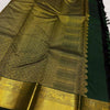 Desirable Dark Green Soft Banarasi Silk Saree With Whimsical Blouse Piece