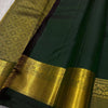 Desirable Dark Green Soft Banarasi Silk Saree With Whimsical Blouse Piece