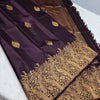 Adorning Purple Soft Banarasi Silk Saree With Classy Blouse Piece