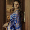 Incomparable Royal Blue Soft Banarasi Silk Saree With Invaluable Blouse Piece