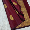 Breathtaking Wine Soft Banarasi Silk Saree With Adorning Blouse Piece