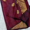 Breathtaking Wine Soft Banarasi Silk Saree With Adorning Blouse Piece