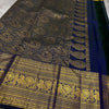 Engrossing Navy Blue Soft Banarasi Silk Saree With Gratifying Blouse Piece