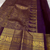 Exceptional Purple Soft Banarasi Silk Saree With Designer Blouse Piece