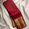 Pulsating Red Soft Banarasi Silk Saree With Conflate Blouse Piece