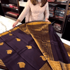 Blissful Purple Soft Banarasi Silk Saree With Efflorescence Blouse Piece