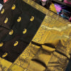 Lassitude Black Soft Banarasi Silk Saree With Glowing Blouse Piece