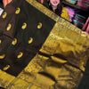 Lassitude Black Soft Banarasi Silk Saree With Glowing Blouse Piece