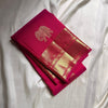 Stunning Dark Pink Soft Banarasi Silk Saree With Alluring Blouse Piece