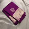 Alluring Purple Soft Banarasi Silk Saree With Exquisite Blouse Piece
