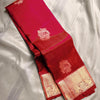 Luminous Red Soft Banarasi Silk Saree With Dissemble Blouse Piece