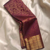 Evocative Purple Soft Banarasi Silk Saree With Captivating Blouse Piece