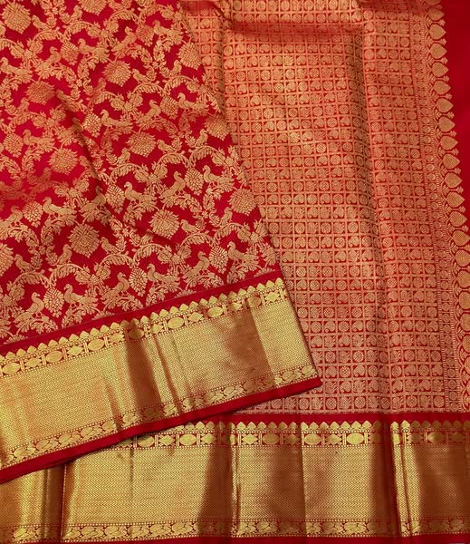Divine Red Soft Banarasi Silk Saree With Trendy Blouse Piece