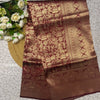 Prodigal Wine Soft Banarasi Silk Saree With Chatoyant Blouse Piece