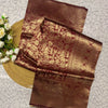 Prodigal Wine Soft Banarasi Silk Saree With Chatoyant Blouse Piece